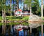 Casa de vacaciones Am See Nissången, Suecia, Suecia central, Dalarna, Malung: El edificio, con acceso directo a la playa